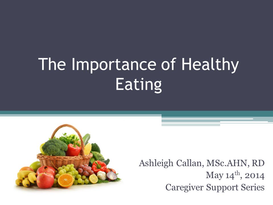Importance of Healthy Eating